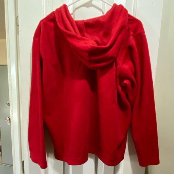 red fuzzy zip up - Picture 8 of 8